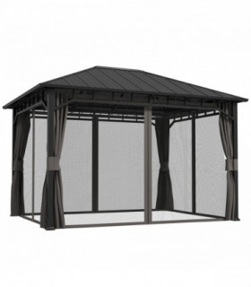 Outsunny 3 x 4m Hardtop Gazebo with Galvanised Steel Roof and Sides