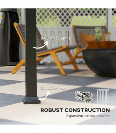 Outsunny 3 x 4m Hardtop Gazebo with Galvanised Steel Roof and Sides