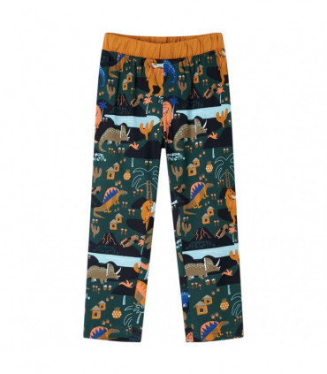 Kids' Pyjamas with Long Sleeves Dark Green 104