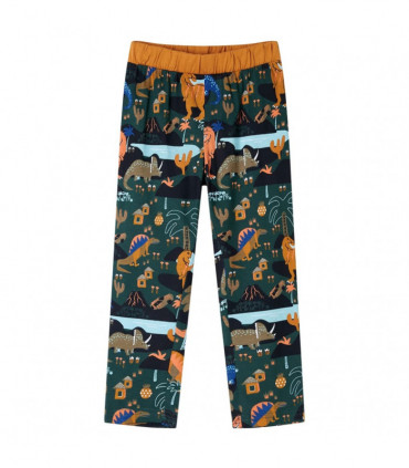 Kids' Pyjamas with Long Sleeves Dark Green 116