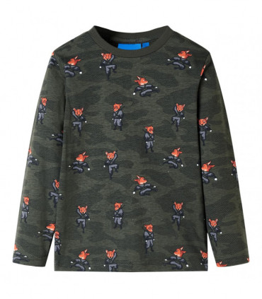 Kids' Pyjamas with Long Sleeves Khaki 116