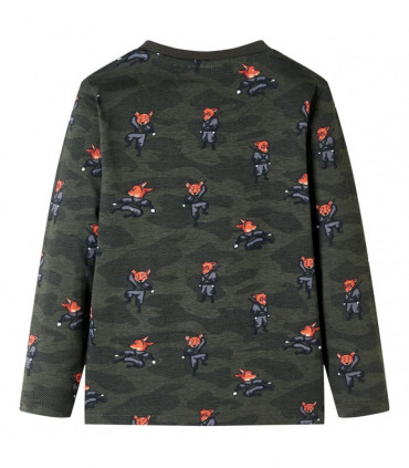 Kids' Pyjamas with Long Sleeves Khaki 116