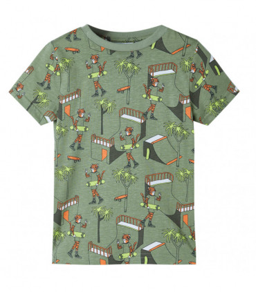 Kids' Pyjamas with Short Sleeves Light Khaki 116