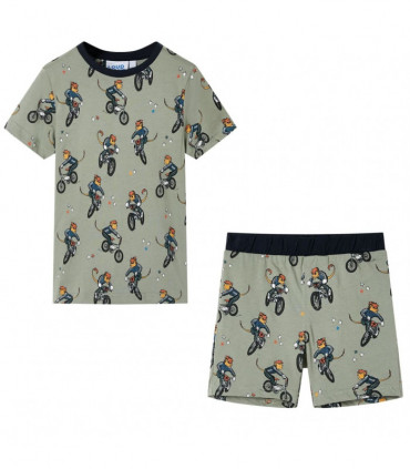 Kids' Pyjamas with Short Sleeves Light Khaki 116
