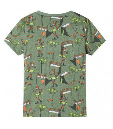 Kids' Pyjamas with Short Sleeves Light Khaki 128