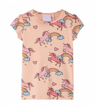 Kids' Pyjamas with Short Sleeves Light Orange 116