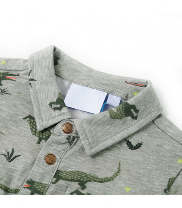 Kids' Shirt Light Khaki Melange 116