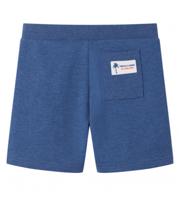 Kids' Shorts with Drawstring Dark Blue Melange 128