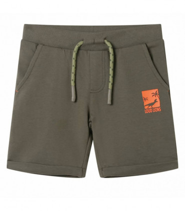 Kids' Shorts with Drawstring Dark Khaki 116