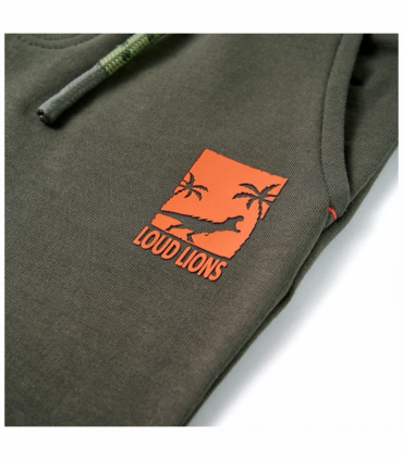 Kids' Shorts with Drawstring Dark Khaki 128