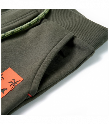 Kids' Shorts with Drawstring Dark Khaki 140