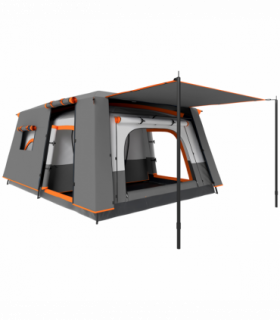 Outsunny 4-6 Man Camping Tent with 2 Bedroom, 3000mm Waterproof, Grey