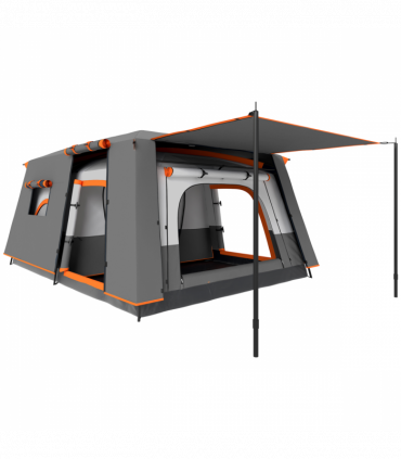 Outsunny 4-6 Man Camping Tent with 2 Bedroom, 3000mm Waterproof, Grey