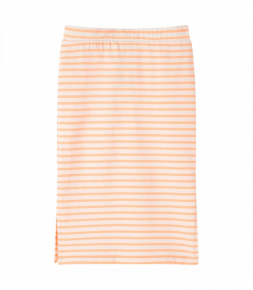 Kids' Straight Skirt with Stripes Fluorescent Orange 128