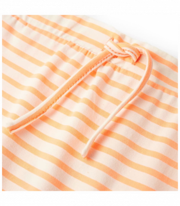 Kids' Straight Skirt with Stripes Fluorescent Orange 128