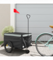vidaXL Bike Trailer Black and Grey 30 kg Iron