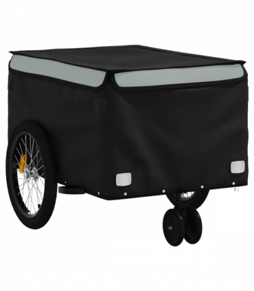 vidaXL Bike Trailer Black and Grey 30 kg Iron