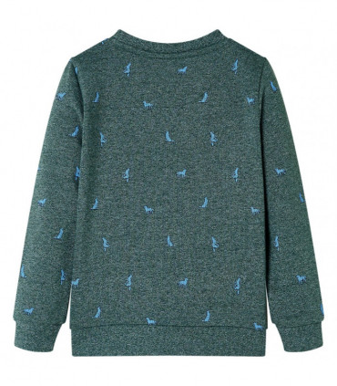 Kids' Sweatshirt Dark Green Melange 116