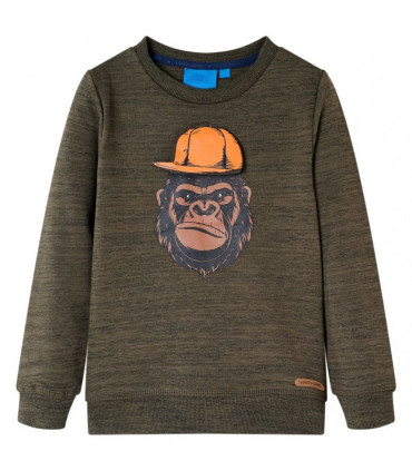 Kids' Sweatshirt Dark Khaki Melange 104