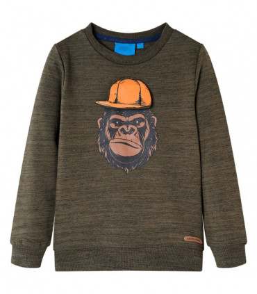 Kids' Sweatshirt Dark Khaki Melange 116