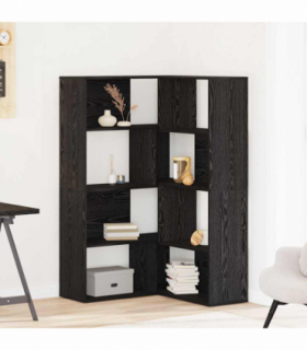 vidaXL Corner Cabinet Black Oak 140x30x140 cm Engineered Wood