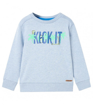 Kids' Sweatshirt Soft Blue Melange 104