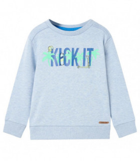 Kids' Sweatshirt Soft Blue Melange 128
