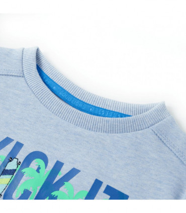 Kids' Sweatshirt Soft Blue Melange 128