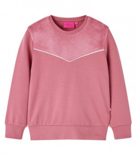 Kids' Sweatshirt Velvet Patchwork Raspberry 128