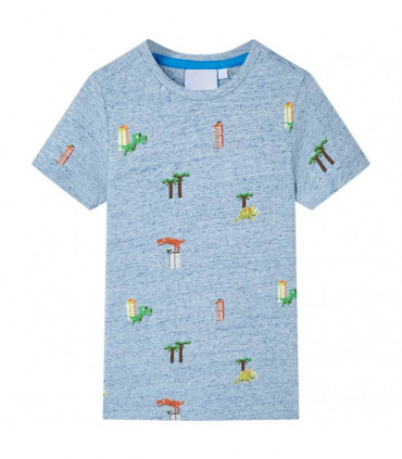 Kids' T-shirt Blue Melange 128