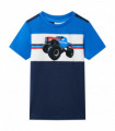 Kids' T-shirt Blue and Navy 116