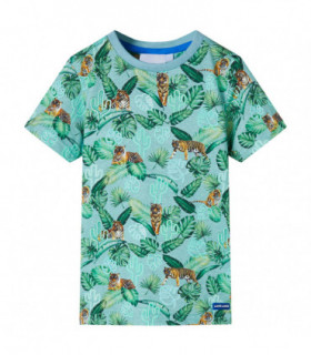 Kids' T-shirt Light Green Melange 140