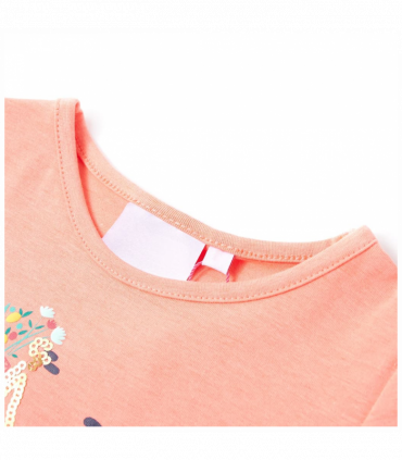 Kids' T-shirt Neon Coral 116