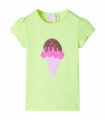 Kids' T-shirt Neon Yellow 104