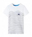 Kids' T-shirt Shark Print Ecru 104