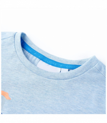 Kids' T-shirt Soft Blue Melange 104