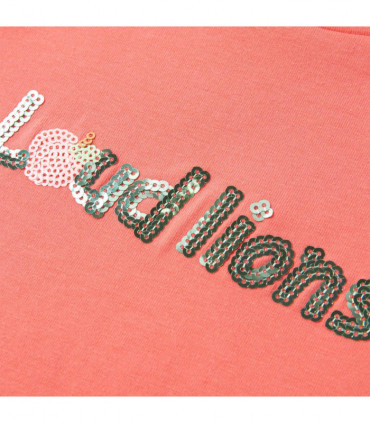 Kids' T-shirt with Cap Sleeves Coral 116