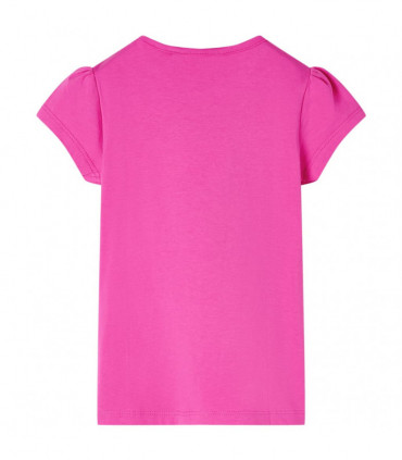 Kids' T-shirt with Cap Sleeves Dark Pink 104