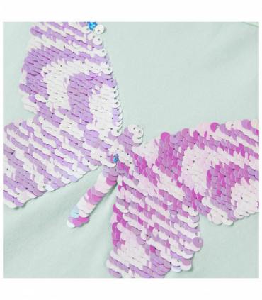 Kids' T-shirt with Cap Sleeves Light Mint 128