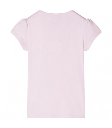 Kids' T-shirt with Cap Sleeves Soft Pink 116