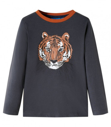 Kids' T-shirt with Long Sleeves Anthracite 92