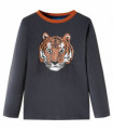 Kids' T-shirt with Long Sleeves Anthracite 92