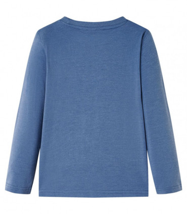 Kids' T-shirt with Long Sleeves Blue Melange 116