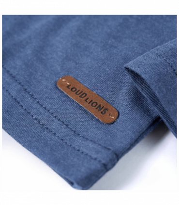 Kids' T-shirt with Long Sleeves Blue Melange 128