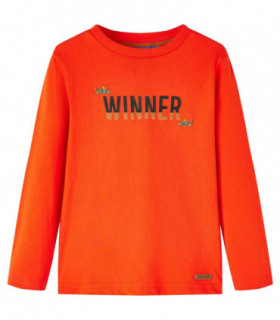 Kids' T-shirt with Long Sleeves Bright Orange 104