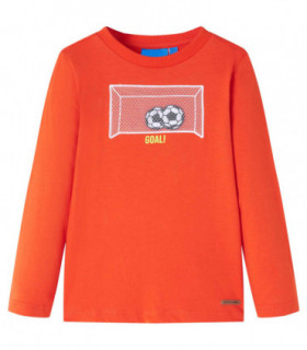 Kids' T-shirt with Long Sleeves Bright Orange 104