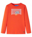 Kids' T-shirt with Long Sleeves Bright Orange 116