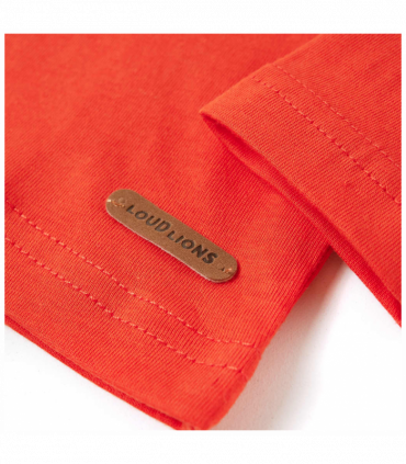 Kids' T-shirt with Long Sleeves Bright Orange 116