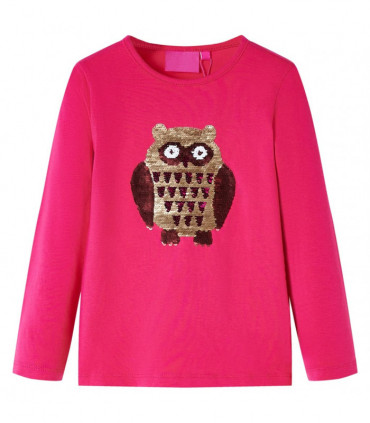 Kids' T-shirt with Long Sleeves Bright Pink 104