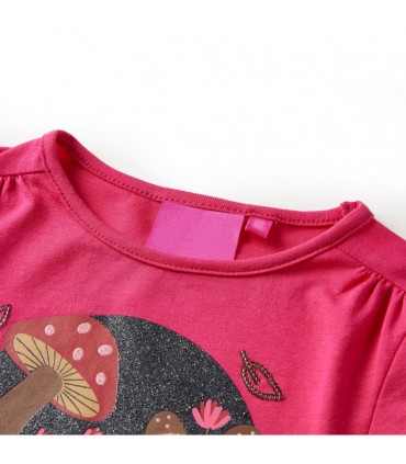 Kids' T-shirt with Long Sleeves Bright Pink 116